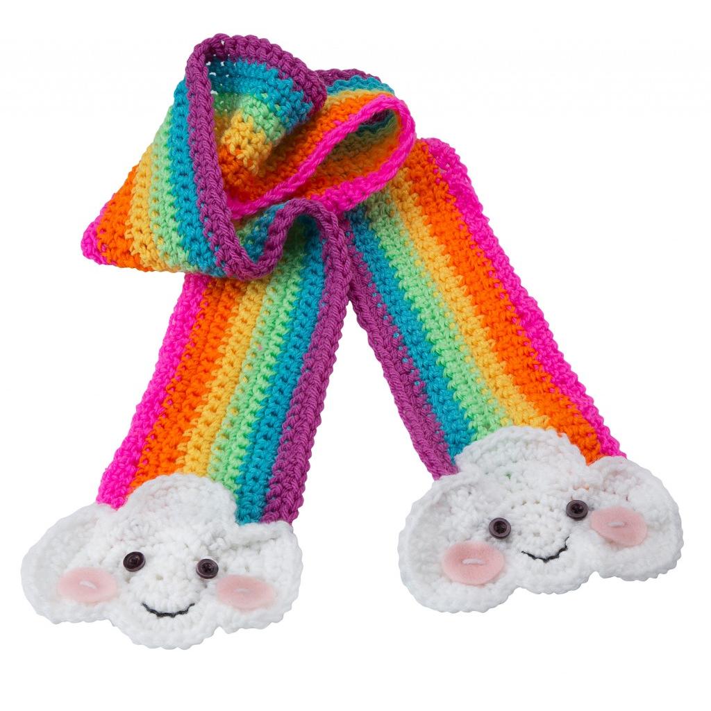 Набор для вязания крючком - Радужный шарф, от 8 лет  